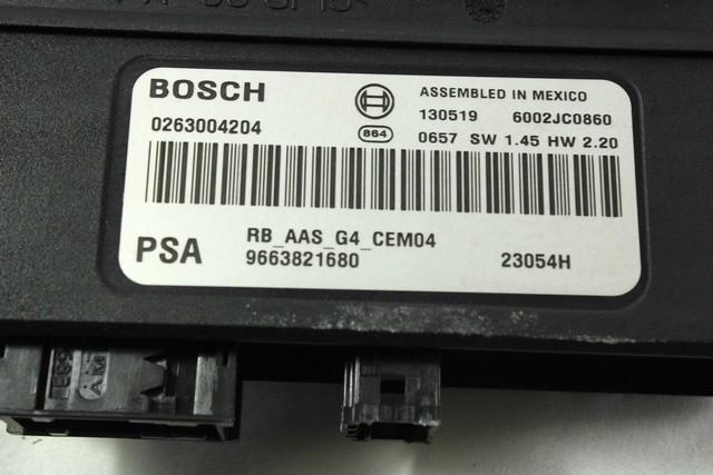 ECU PARKIRNI SENZORJI OEM N. 9663821680 ORIGINAL REZERVNI DEL CITROEN C3 PICASSO MK1R (2012 - 2017) DIESEL LETNIK 2013