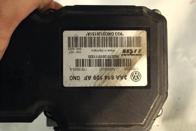 ABS AGREGAT S PUMPO OEM N. 3AA614109AF ORIGINAL REZERVNI DEL VOLKSWAGEN PASSAT B7 362 365 BER/SW (10/2010 - 2015)DIESEL LETNIK 2012