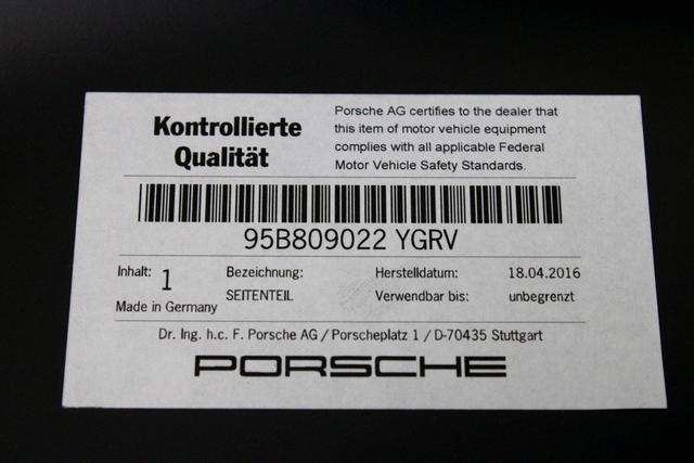 BOCNA STRUKTURA KAROSERIJE OEM N. 95B809022YGRV  ORIGINAL REZERVNI DEL PORSCHE MACAN 95B MK1 (2013 - 2018)BENZINA LETNIK 2015