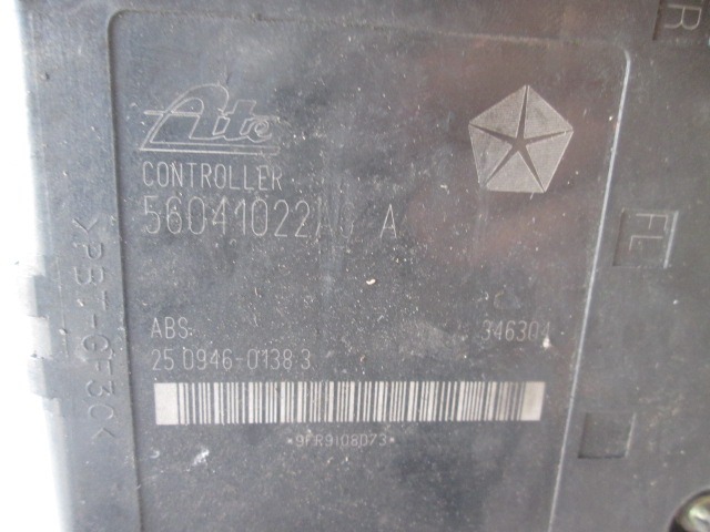 ABS AGREGAT S PUMPO OEM N. P52128205AF ORIGINAL REZERVNI DEL JEEP GRAND CHEROKEE WJ WG MK2 (1999 - 04/2005) DIESEL LETNIK 2000