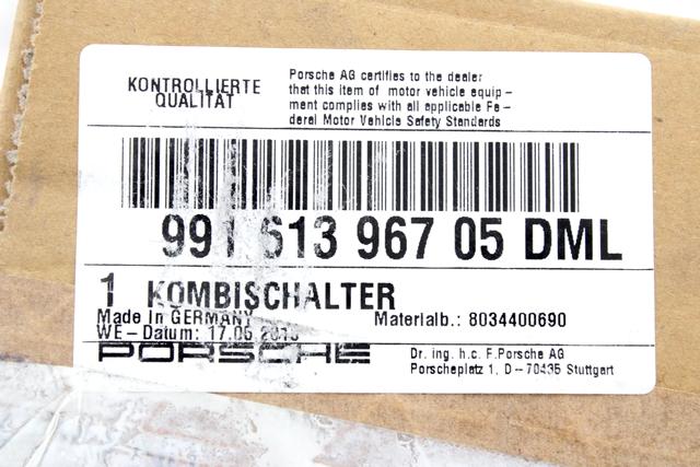 RAZLICNA STIKALA  OEM N. 99161396705 ORIGINAL REZERVNI DEL PORSCHE 911 991 (2012 - 2015)BENZINA LETNIK 2013