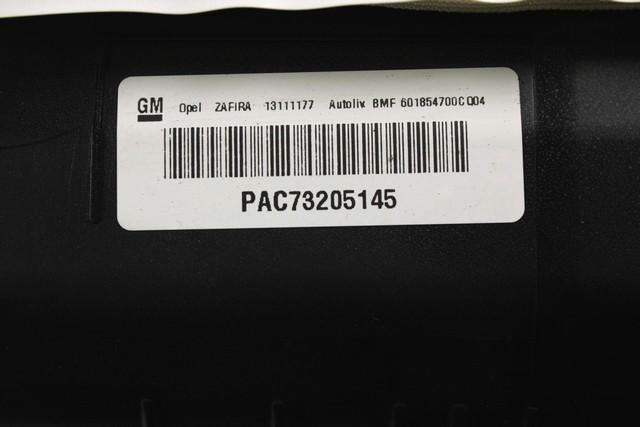 KIT AIRBAG KOMPLET OEM N. 18691 KIT AIRBAG COMPLETO ORIGINAL REZERVNI DEL OPEL ZAFIRA B A05 M75 (2005 - 2008) DIESEL LETNIK 2007