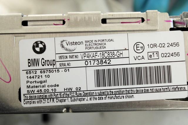 RADIO CD / OJACEVALNIK / IMETNIK HIFI OEM N. 65126975015 ORIGINAL REZERVNI DEL BMW SERIE 1 BER/COUPE/CABRIO E81/E82/E87/E88 (2003 - 2007) BENZINA LETNIK 2006