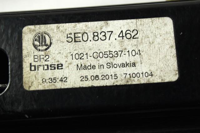 MEHANIZEM DVIGA SPREDNJIH STEKEL  OEM N. 106545 SISTEMA ALZACRISTALLO PORTA ANTERIORE ELETT ORIGINAL REZERVNI DEL SKODA OCTAVIA MK3 5E3 NL3 NR3 (2012 - 2017)BENZINA/METANO LETNIK 2015