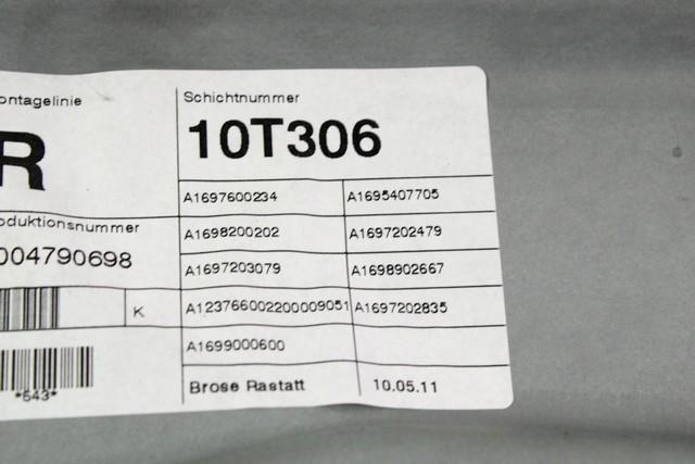 MEHANIZEM DVIGA SPREDNJIH STEKEL  OEM N. 18508 SISTEMA ALZACRISTALLO PORTA ANTERIORE ELETTR ORIGINAL REZERVNI DEL MERCEDES CLASSE B W245 T245 5P (2005 - 2011) DIESEL LETNIK 2011