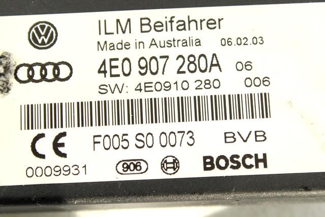 RACUNALNIK MOTORJA/REM OEM N. 4E0907280A ORIGINAL REZERVNI DEL AUDI A8 MK2 D3/4E (2002 - 2009)BENZINA LETNIK 2004