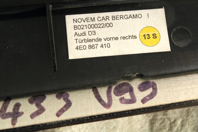 NOTRANJE OKRASNE LETVE  OEM N. 16888 MODANATURE LISTELLI INTERNI ORIGINAL REZERVNI DEL AUDI A8 MK2 D3/4E (2002 - 2009)BENZINA LETNIK 2004