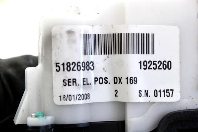 CENTRALNO ZAKLEPANJE ZADNJIH DESNIH VRAT OEM N. 51826983 ORIGINAL REZERVNI DEL FIAT PANDA 169 (2003 - 08/2009) BENZINA LETNIK 2008