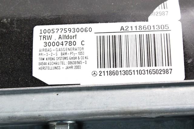 KIT AIRBAG KOMPLET OEM N. 16595 KIT AIRBAG COMPLETO ORIGINAL REZERVNI DEL MERCEDES CLASSE E W211 S211 BER/SW (03/2002 - 05/2006) DIESEL LETNIK 2003