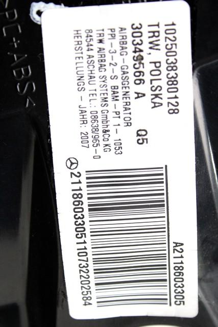 PREDAL ZA DOKUMENTE OEM N. 2116802487 ORIGINAL REZERVNI DEL MERCEDES CLASSE E W211 S211 R BER/SW (06/2006 - 2009)DIESEL LETNIK 2007