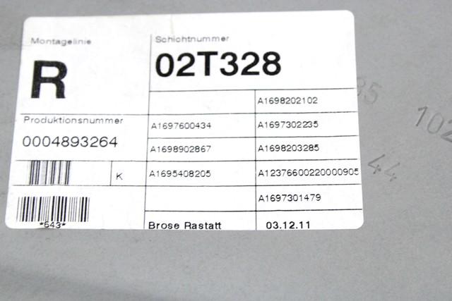 MEHANIZEM DVIGA ZADNJIH STEKEL  OEM N. 18263 SISTEMA ALZACRISTALLO PORTA POSTERIORE ELETT ORIGINAL REZERVNI DEL MERCEDES CLASSE A W169 5P C169 3P R (05/2008 - 2012) DIESEL LETNIK 2012