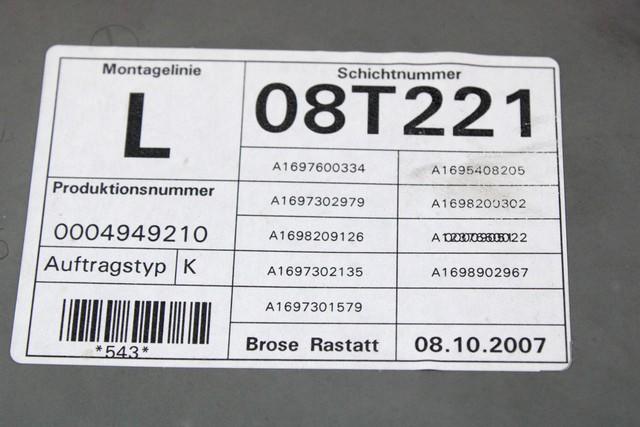 MEHANIZEM DVIGA ZADNJIH STEKEL  OEM N. 18507 SISTEMA ALZACRISTALLO PORTA POSTERIORE ELETT ORIGINAL REZERVNI DEL MERCEDES CLASSE B W245 T245 5P (2005 - 2011) DIESEL LETNIK 2007