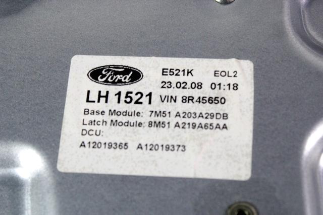 MEHANIZEM DVIGA SPREDNJIH STEKEL  OEM N. 18517 SISTEMA ALZACRISTALLO PORTA ANTERIORE ELETTR ORIGINAL REZERVNI DEL FORD FOCUS DA HCP DP MK2 R BER/SW (2008 - 2011) DIESEL LETNIK 2008