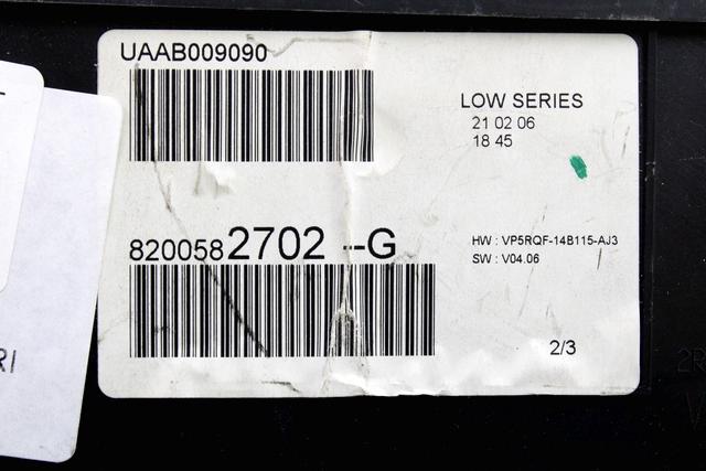 KILOMETER STEVEC OEM N. 8200582702 ORIGINAL REZERVNI DEL RENAULT CLIO BR0//1 CR0/1 KR0/1 MK3 (2005 - 05/2009) DIESEL LETNIK 2007