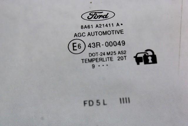 STEKLO SPREDNJIH LEVIH VRAT OEM N. 8A61-A21411-A ORIGINAL REZERVNI DEL FORD FIESTA CB1 CNN MK6 (09/2008 - 11/2012) BENZINA/GPL LETNIK 2010