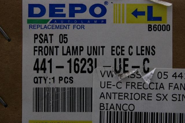 SPREDNJI INDIKATOR OEM N. 3C0953041H ORIGINAL REZERVNI DEL VOLKSWAGEN PASSAT B6 3C2 3C5 BER/SW (2005 - 09/2010)  DIESEL LETNIK 2006