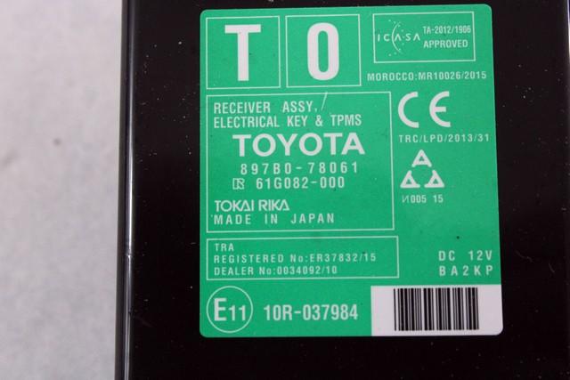 KOMPLET ODKLEPANJE IN VZIG  OEM N. 133468 KIT ACCENSIONE AVVIAMENTO ORIGINAL REZERVNI DEL LEXUS NX Z1 (2014 - 2021)IBRIDO (ELETRICO-BENZINA) LETNIK 2019