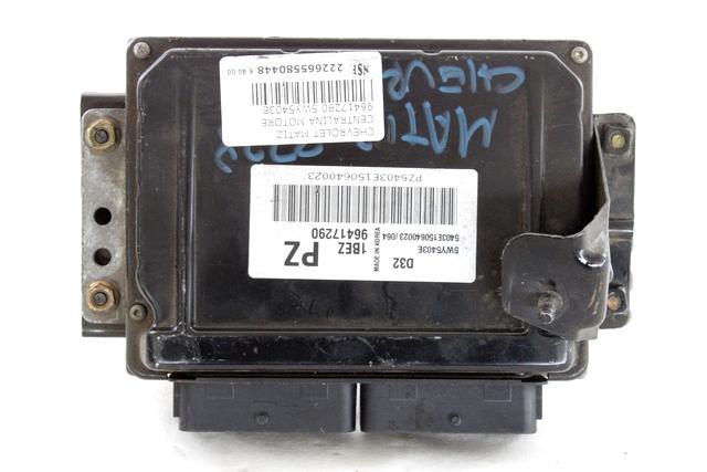 OSNOVNA KRMILNA ENOTA DDE / MODUL ZA VBRIZGAVANJE OEM N. 96417290 ORIGINAL REZERVNI DEL CHEVROLET MATIZ M200 (2005 - 2010) BENZINA LETNIK 2008