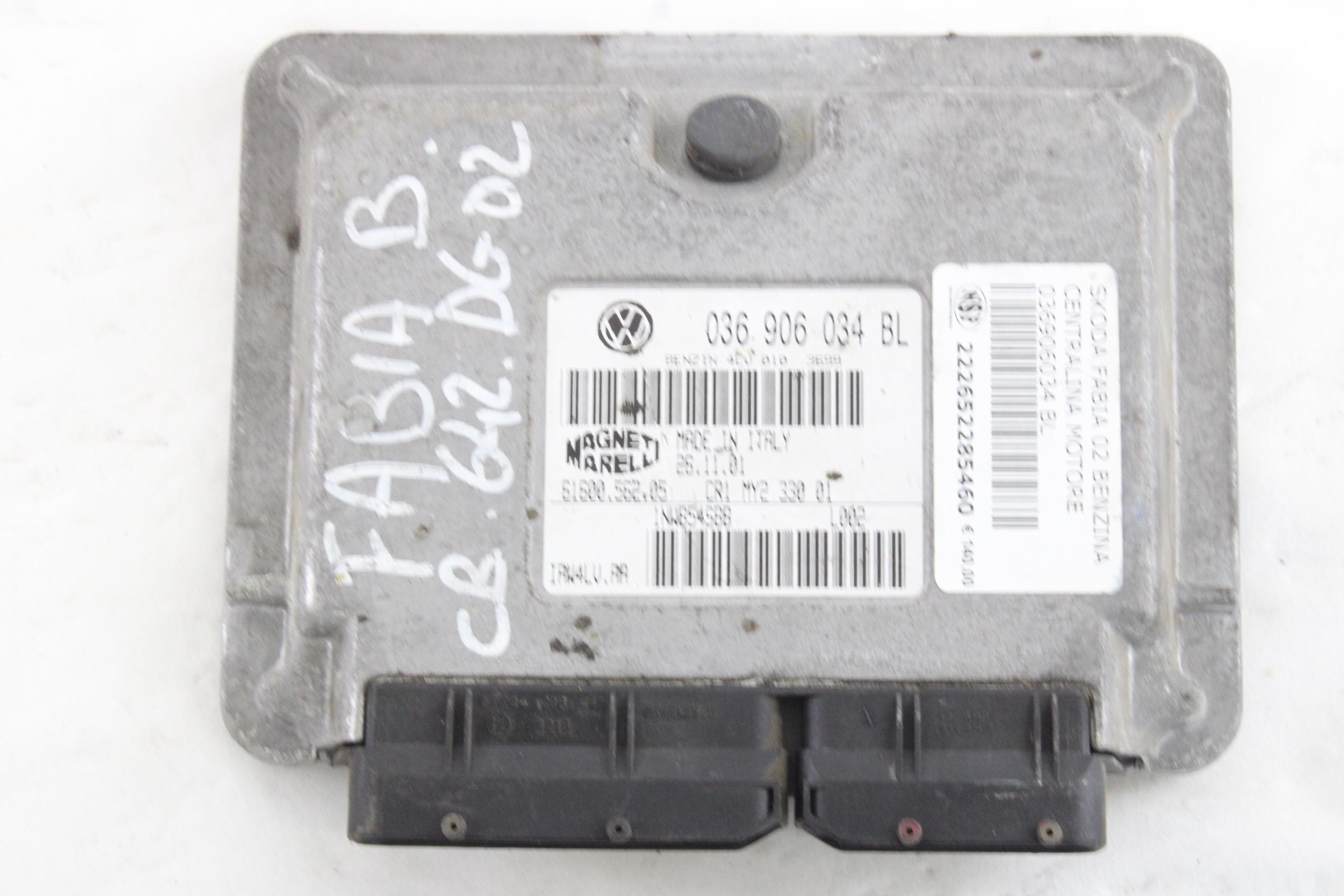 OSNOVNA KRMILNA ENOTA DDE / MODUL ZA VBRIZGAVANJE OEM N. 036906034BL ORIGINAL REZERVNI DEL SKODA FABIA MK1 6Y2 BER/SW (2000 - 03/2007) BENZINA LETNIK 2002