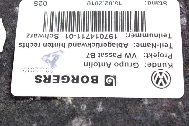 VRATNI PANEL OEM N. PNPDTVWPASSATB7SW5P ORIGINAL REZERVNI DEL VOLKSWAGEN PASSAT B7 362 365 BER/SW (10/2010 - 2015)BENZINA/METANO LETNIK 2011