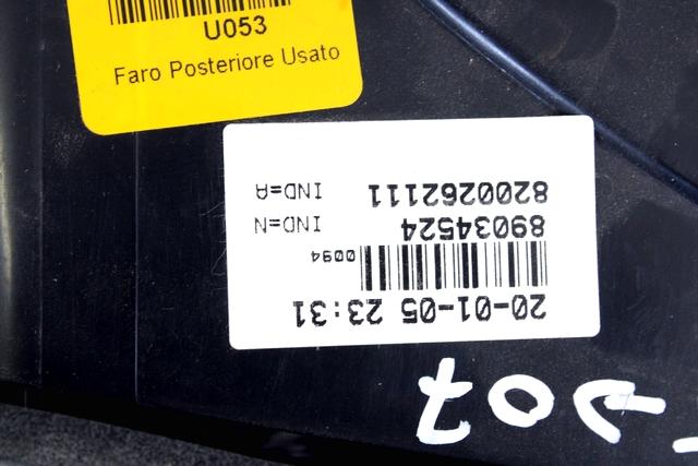 ZADNJI DESNI ZAROMETI OEM N. 8200262111 ORIGINAL REZERVNI DEL RENAULT LAGUNA BG0/1 KG0/1 MK2 R BER/SW (05/2005 - 09/2007) DIESEL LETNIK 2006