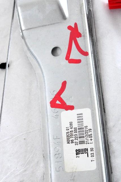 MEHANIZEM DVIGA SPREDNJIH STEKEL  OEM N. 107419 SISTEMA ALZACRISTALLO PORTA ANTERIORE ELETT ORIGINAL REZERVNI DEL PEUGEOT 208 CA CC MK1 (2012 -2019) DIESEL LETNIK 2017