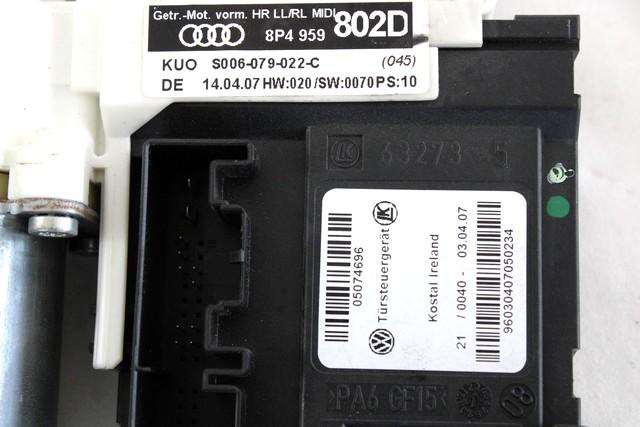 MEHANIZEM DVIGA ZADNJIH STEKEL  OEM N. 18071 SISTEMA ALZACRISTALLO PORTA POSTERIORE ELETT ORIGINAL REZERVNI DEL AUDI A3 MK2 8P 8PA 8P1 (2003 - 2008)DIESEL LETNIK 2007