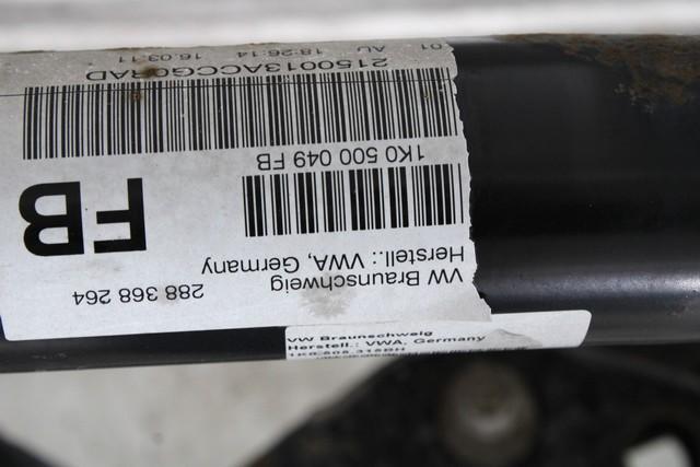 MOST ZADNJE OSI OEM N. 1K0500049FB ORIGINAL REZERVNI DEL VOLKSWAGEN GOLF VI 5K1 517 AJ5 MK6 (2008-2012) BENZINA LETNIK 2011