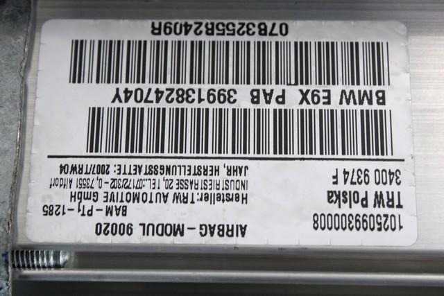 KIT AIRBAG KOMPLET OEM N. 22543 KIT AIRBAG COMPLETO ORIGINAL REZERVNI DEL BMW SERIE 3 BER/SW/COUPE/CABRIO E90/E91/E92/E93 (2005 -2009) DIESEL LETNIK 2007
