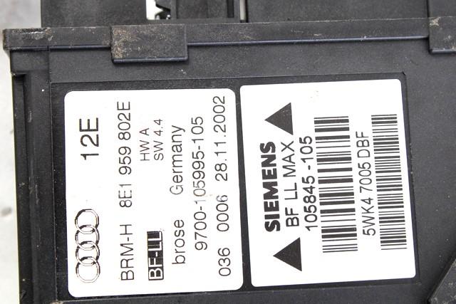 MEHANIZEM DVIGA SPREDNJIH STEKEL  OEM N. 16049 SISTEMA ALZACRISTALLO PORTA ANTERIORE ELETTR ORIGINAL REZERVNI DEL AUDI A4 B6 8E2 8E5 BER/SW (2001 - 2005) DIESEL LETNIK 2003