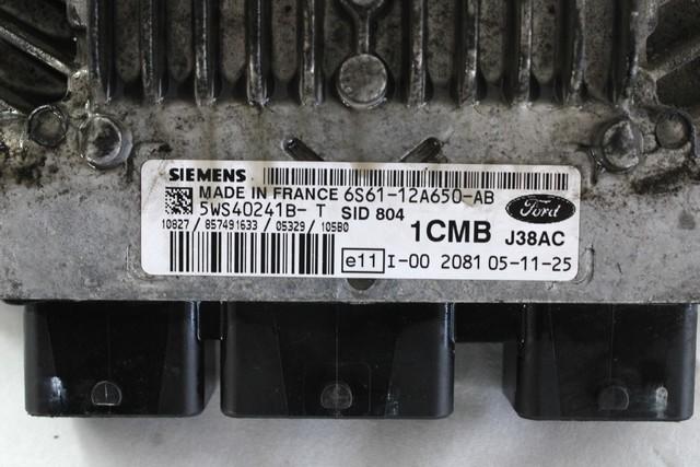 OSNOVNA KRMILNA ENOTA DDE / MODUL ZA VBRIZGAVANJE OEM N. 6S61-12A650-AB ORIGINAL REZERVNI DEL FORD FIESTA JH JD MK5 R (2005 - 2008) DIESEL LETNIK 2006