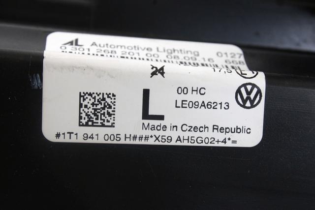 SPREDNJI LEVI ZAROMETI  OEM N. 1T1941005H ORIGINAL REZERVNI DEL VOLKSWAGEN TOURAN 1T3 MK1 R2 (2010 - 2015) DIESEL LETNIK 2011