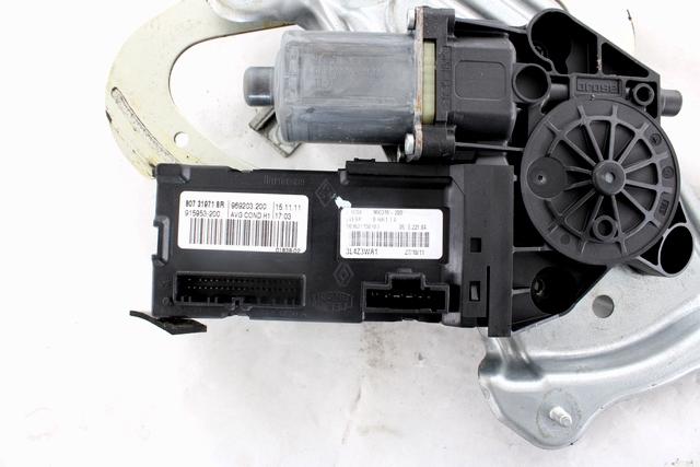 MEHANIZEM DVIGA SPREDNJIH STEKEL  OEM N. 5855 SISTEMA ALZACRISTALLO PORTA ANTERIORE ELETTRI ORIGINAL REZERVNI DEL RENAULT SCENIC XMOD / SCENIC JZ0/1 MK3 (2009 - 2012) DIESEL LETNIK 2012