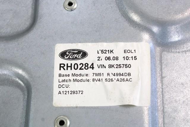 MEHANIZEM DVIGA ZADNJIH STEKEL  OEM N. 26578 SISTEMA ALZACRISTALLO PORTA POSTERIORE ELETT ORIGINAL REZERVNI DEL FORD KUGA MK1 (05/2008 - 2012) DIESEL LETNIK 2008