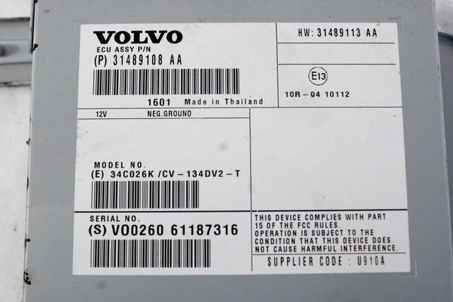 OJACEVALEC AVDIO/RADIO ENOTA  OEM N. 31489108 ORIGINAL REZERVNI DEL VOLVO V40 MK1 525 526 (2012 - 2016)DIESEL LETNIK 2016