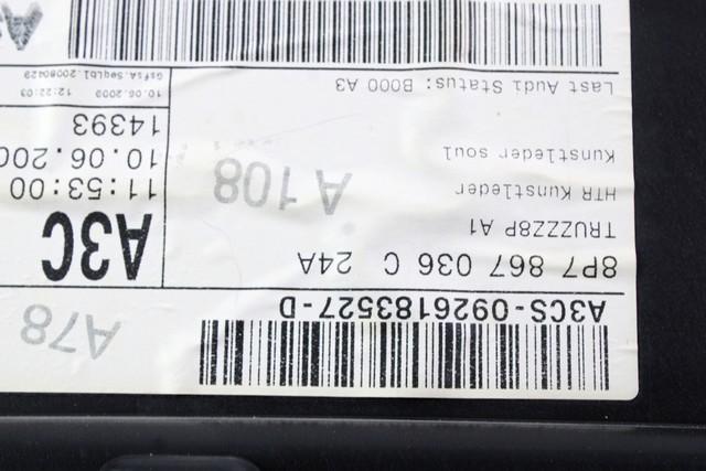 NOTRANJA OBLOGA ZADNJEGA BOKA  OEM N. 8P7867100B24A ORIGINAL REZERVNI DEL AUDI A3 MK2R 8P 8PA 8P1 8P7 (2008 - 2012)DIESEL LETNIK 2009