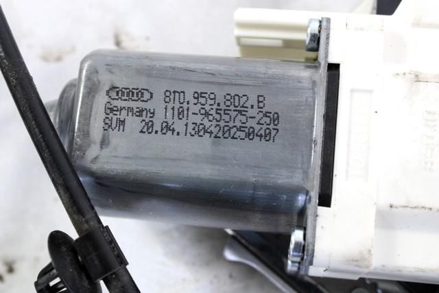 MEHANIZEM DVIGA SPREDNJIH STEKEL  OEM N. 22826 SISTEMA ALZACRISTALLO PORTA ANTERIORE ELETTR ORIGINAL REZERVNI DEL AUDI A5 8T R COUPE/5P  (08/2011 - 06/2016) DIESEL LETNIK 2013