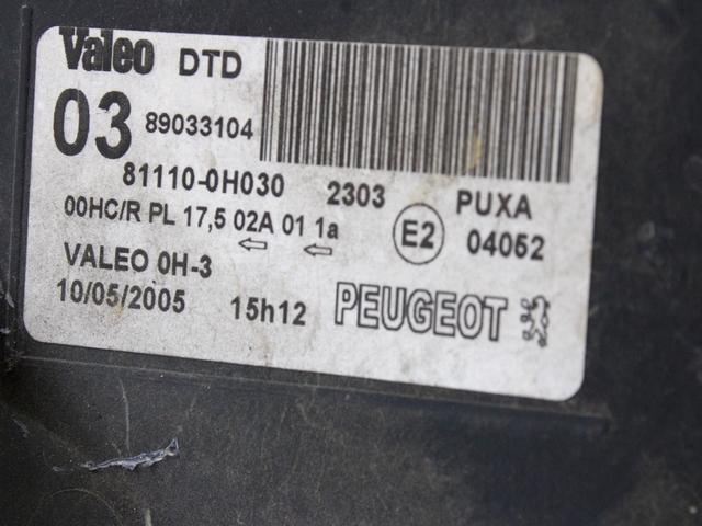 SPREDNJI DESNI ZAROMETI OEM N. 811100H030 ORIGINAL REZERVNI DEL PEUGEOT 107 PM PN (2005 - 2014) BENZINA LETNIK 2009