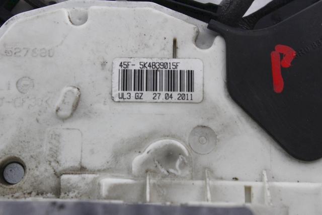 CENTRALNA KLJUCAVNICA ZADJIH LEVIH VRAT OEM N. 5K4839015F ORIGINAL REZERVNI DEL VOLKSWAGEN POLO 6R1 6C1 (06/2009 - 02/2014) DIESEL LETNIK 2011