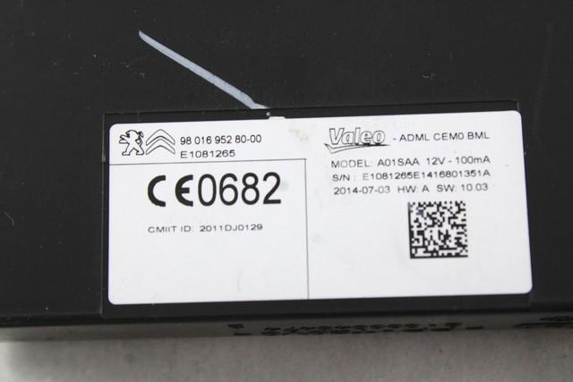 VAROVALKE/RELE' OEM N. 9801695280 ORIGINAL REZERVNI DEL PEUGEOT 508 8D BER/SW (2010 -2018)DIESEL LETNIK 2014