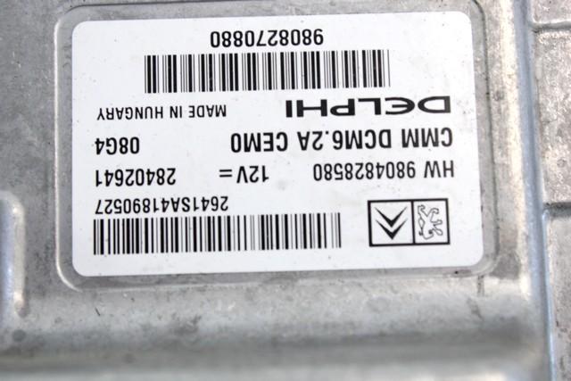 KOMPLET ODKLEPANJE IN VZIG  OEM N. 105887 KIT ACCENSIONE AVVIAMENTO ORIGINAL REZERVNI DEL PEUGEOT 508 8D BER/SW (2010 -2018)DIESEL LETNIK 2014