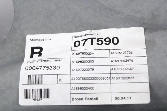 MEHANIZEM DVIGA SPREDNJIH STEKEL  OEM N. 18507 SISTEMA ALZACRISTALLO PORTA ANTERIORE ELETTR ORIGINAL REZERVNI DEL MERCEDES CLASSE B W245 T245 5P (2005 - 2011) DIESEL LETNIK 2011