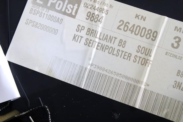 LATVIJSKI STRANSKI SEDEZI ZA ZADNJE SEDEZE OEM N. 25508 FIANCHETTI LATERALI SEDILI POSTERIORI ORIGINAL REZERVNI DEL AUDI A4 B8 8K2 BER/SW/CABRIO (2007 - 11/2015) DIESEL LETNIK 2010