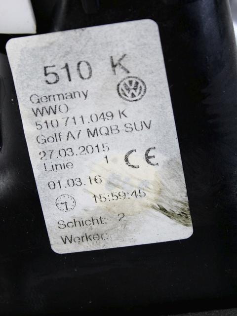 MEHANIZEM VZVODA ROCNEGA MENJALNIKA OEM N. 510711049K ORIGINAL REZERVNI DEL VOLKSWAGEN GOLF SPORTSVAN AM1 (2014 - 2017)DIESEL LETNIK 2016