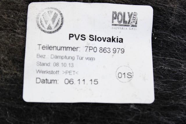 NOTRANJA OBLOGA SPREDNJIH VRAT OEM N. PNADPVWTOUAREG7P5MK2SV5P ORIGINAL REZERVNI DEL VOLKSWAGEN TOUAREG 7P5 7P6 MK2 (2010 - 2018)DIESEL LETNIK 2015