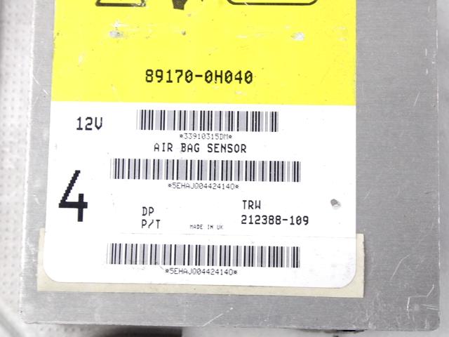 RACUNALNIK AIRBAG OEM N. 891700H040 ORIGINAL REZERVNI DEL PEUGEOT 107 PM PN (2005 - 2014) BENZINA LETNIK 2006