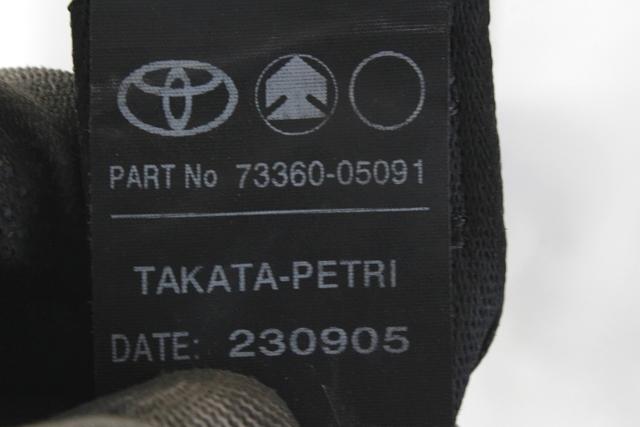 VARNOSTNI PAS OEM N. 73360-05091-C0 ORIGINAL REZERVNI DEL TOYOTA AVENSIS T25 MK2 BER/SW (2003 - 2008)DIESEL LETNIK 2006