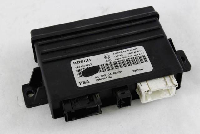 ECU PARKIRNI SENZORJI OEM N. 9663821780 ORIGINAL REZERVNI DEL CITROEN C4 PICASSO/GRAND PICASSO MK1 (2006 - 08/2013) DIESEL LETNIK 2011