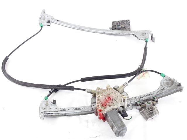 MEHANIZEM DVIGA SPREDNJIH STEKEL  OEM N. 14399 SISTEMA ALZACRISTALLO PORTA ANTERIORE ELETTR ORIGINAL REZERVNI DEL PEUGEOT 206 / 206 CC 2A/C 2D 2E/K (1998 - 2003) BENZINA LETNIK 2001