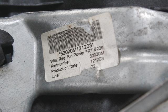 MEHANIZEM DVIGA SPREDNJIH STEKEL  OEM N. 16626 SISTEMA ALZACRISTALLO PORTA ANTERIORE ELETTR ORIGINAL REZERVNI DEL FORD FUSION JU (2002 - 02/2006) DIESEL LETNIK 2004